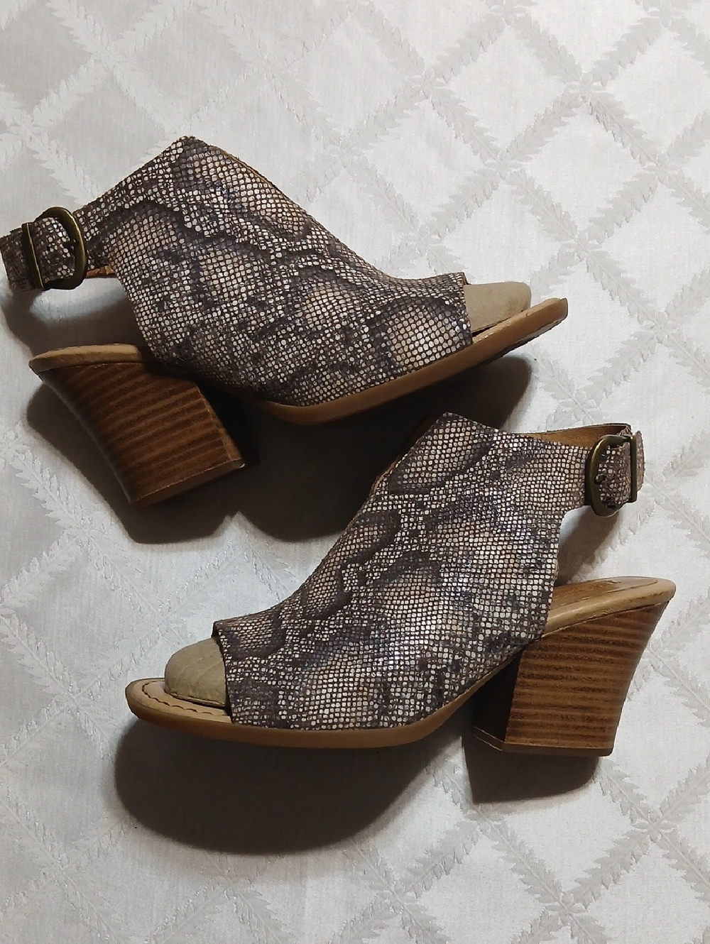 Børn Moraine Sandal Snake Print Leather Size 10
